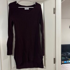 Old Navy Deep Burgundy Long Sleeve Dress